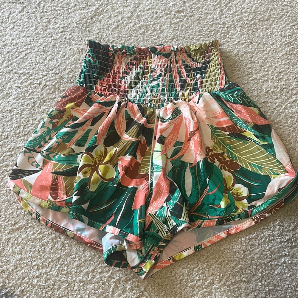 Aerie Athletic Shorts. Multi colored. Never worn. Fitted waistband
